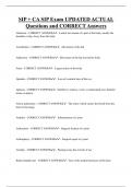 SIP &plus; CA SIP Exam UPDATED ACTUAL  Questions and CORRECT Answers