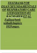 Test Bank for Egan's Fundamentals of Respiratory Care 13th Edition by James K&period; Stoller&comma; Albert J&period; Heuer&comma; David L&period; Vines&comma; Robert L&period; Chatburn&vert;9780323931991&vert;All Chapters 1-58&vert;LATEST