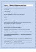 Perio 178 Final Exam Questions With 100&percnt; Correct Answers