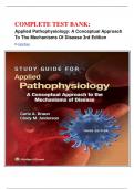 COMPLETE TEST BANK&colon; Applied Pathophysiology&colon; A Conceptual Approach To The Mechanisms Of Disease 3rd Edition By Carie Braun