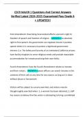 CDCR MAJOR 1 Questions And Correct Answers  Verified Latest 2024-2025 Guaranteed Pass Grade A  &plus; UPDATED&excl;&excl;