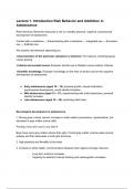 Summary of all lectures and readings for Risk Behavior and Addiction in Adolescence