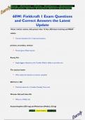 68W&colon; Fieldcraft 1 Exam Questions  and Correct Answers the Latest  Update