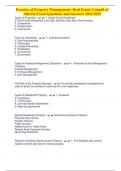 Practice of Property Management- Real Estate Council of Alberta Exam Questions and Answers 2024&sol;2025
