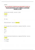 BLACK ROCK COFFEE BAR TRAINING MANUAL  EXAM QUESTIONS AND CORRECT ANSWERS  GRADE A&plus; 2025