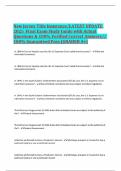 New Jersey Title Insurance&sol;LATEST UPDATE 2025 Final Exam Study Guide with Actual Questions & 100&percnt; Verified Correct Answers&sol;&sol; 100&percnt; Guaranteed Pass &lpar;GRADED A&plus;&rpar;