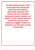 ATI COMP PREDICTOR 2024  STUDY GUIDE EXAM WITH NGN ACTUAL QUESTIONS AND COMPLETE 100&percnt;CORRECT ANSWERS WITH VERIFIED AND WELL EXPLAINED RATIONALES ALREADY GRADED A&plus; BY EXPERTS &vert;LATEST VERSION 2024 WITH GUARANTEED SUCCESS AFTER DOWNLOAD ALREADY PASSED&excl;&excl;&excl;&excl;&excl;&excl;&excl;