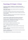Psychology 101 Package Deal Complied With 100&percnt; Correct Questions And Answers