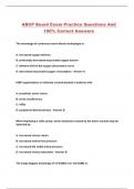 ABCP Board Exam Practice Questions And 100&percnt; Correct Answers