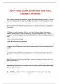 ABCP PACKAGED EXAMS WITH COMPLETE SOLUTIONS