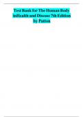 Test Bank for The Human Body in Health and Disease 7th Edition by Kevin T&period; Patton&comma; ISBN&colon; 9780323402118 chapter1-25&vert; Complete Guide A&plus;