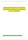 Test Bank for Biological Science&comma; 7th Edition by Freeman &comma;All Chapter 1-54 &vert;&vert; Latest Edition 2024