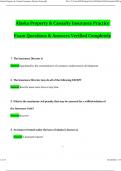 Alaska Property & Casualty Insurance Practice Exam Questions and Verified Answers &lpar;2024 &sol; 2025&rpar; 100&percnt; Guarantee Pass
