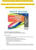 TEST BANK NURSING INTERVENTIONS AND CLINICAL SKILLS 7TH EDITION BY POTTER A&plus; COMPLETE GUIDE