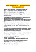 NSB132 EXAM STUDY QUESTIONS AND VERIFIED ANSWERS