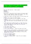 114 FINAL QUESTIONS AND ANSWERS 2024 WITH CORRECT ANSWERS&period;