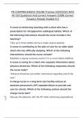 PN COMPREHENSIVE ONLINE Practice 2024&sol;2025 With  All 150 Questions And Correct Answers &lpar;100&percnt; Correct  Answers Already Graded A&plus;&rpar;