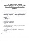RN TARGETED MEDICAL SURGICAL  ENDOCRINE Questions And Correct Answers Verified  Latest 2024-2025 Guaranteed Pass Grade A &plus;  UPDATED&excl;&excl;