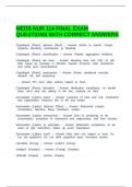 MEDS NUR 114 FINAL EXAM QUESTIONS WITH CORRECT ANSWERS&period;