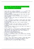 114 FINAL EXAM REVIEW QUESTIONS AND VERIFIED ANSWERS&period;