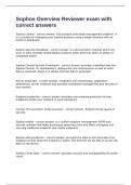 Sophos Overview Reviewer exam with correct answers&period;