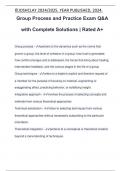 Group Process and Practice Exam Q&A with Complete Solutions &vert; Rated A&plus;