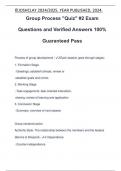 Group Process "Quiz" &num;2 Exam Questions and Verified Answers 100&percnt; Guaranteed Pass