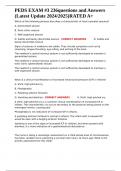 PEDS EXAM &num;3 236questions and Answers &lpar;Latest Update 2024&sol;2025&rpar;RATED A&plus;