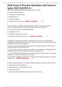 Peds Exam 3 Practice Questions and Answers latest 2025 RATED A&plus;