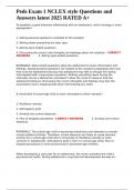 Peds Exam 1 NCLEX style Questions and Answers latest 2025 RATED A&plus;