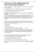 Peds exam 3 review 100Questions and Answers latest 2025 RATED A&plus;
