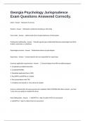 Georgia Psychology Jurisprudence Exam Questions Answered Correctly&period;