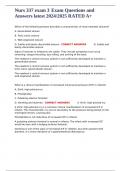 Nurs 337 exam 3 Exam Questions and Answers latest 2024&sol;2025 RATED A&plus;