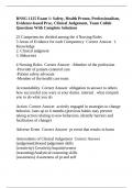 RNSG 1125 Exam 1&colon; Safety&comma; Health Promo&comma; Professionalism&comma; Evidence-based Prac&comma; Clinical Judgement&comma; Team Collab Questions With Complete Solutions