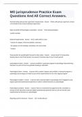 MO jurisprudence Practice Exam Questions And All Correct Answers&period;