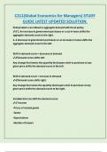 C211&lpar;Global Economics for Managers&rpar; STUDY  GUIDE LATEST UPDATED SOLUITION&period;