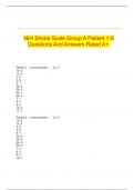 NIH Stroke Scale Group A Patient 1-6 Questions And Answers Rated A&plus;&period;