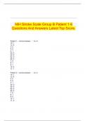 NIH Stroke Scale Group B Patient 1-6 Questions And Answers Latest Top Score&period;