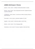 UNRS 310 Exam 3 Terms&period; Question and answer verified to pass 