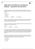 AML Exam Anti-Money Laundering WebCE &ndash; questions and answers