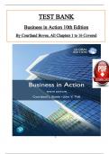 Test Bank - Business in Action 10th Global Edition by Bovee & Thill&comma;  All 16 Chapters Covered&comma; Verified Latest Edition