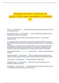  PROMULGATED CONTRACTS QUESTIONS AND ANSWERS GRADED A&plus;&period;