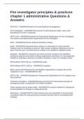 Fire investigator principles & practices chapter 1 administrative Questions & Answers