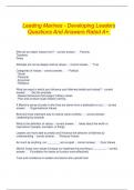 Leading Marines - Developing Leaders Questions And Answers Rated A&plus;&period;