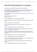 IAAI CFI Study Questions  & Answers