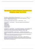   Developing Leading Marines Questions And Answers Latest Top Score&period;
