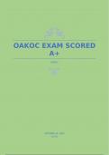OAKOC EXAM SCORED A&plus;
