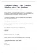 4341 OBGYN Exam 1 Prep  Questions With Guaranteed Pass Solutions&period;