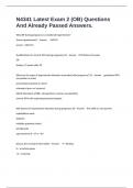 N4341 Latest Exam 2 &lpar;OB&rpar; Questions And Already Passed Answers&period;