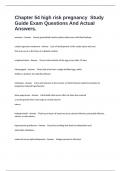 Chapter 54 high risk pregnancy  Study Guide Exam Questions And Actual Answers&period;
